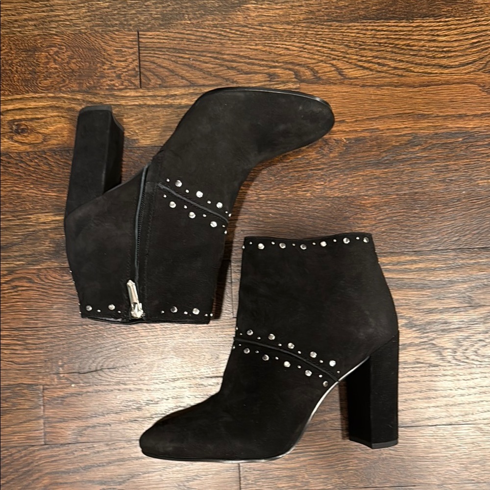 Sam Edelman Black Ankle Booties with Studded Detail